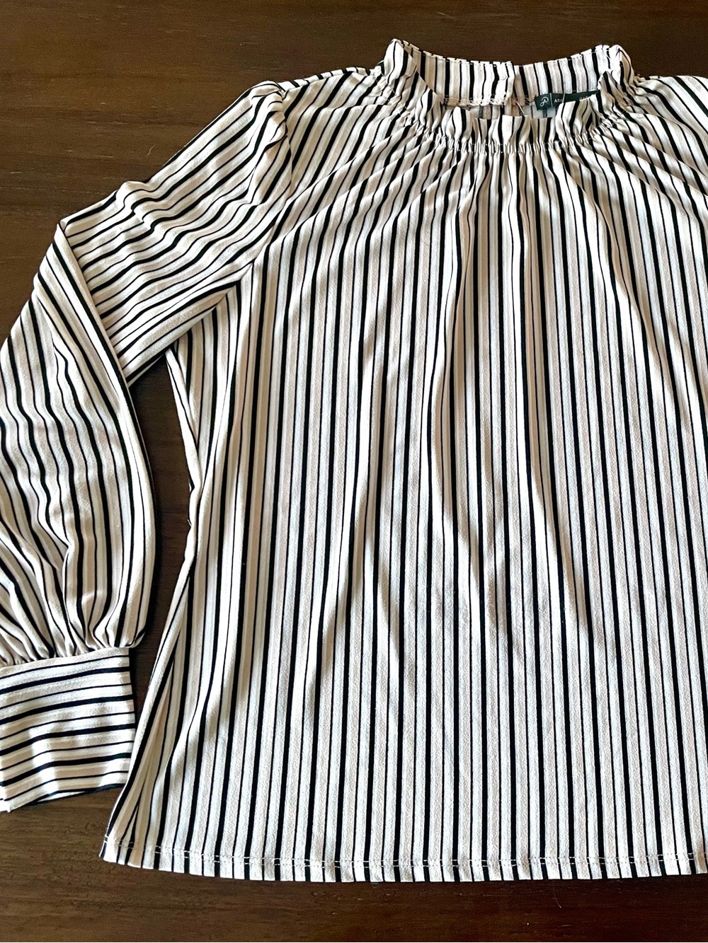 Adrianna Papell Black and White Striped Top